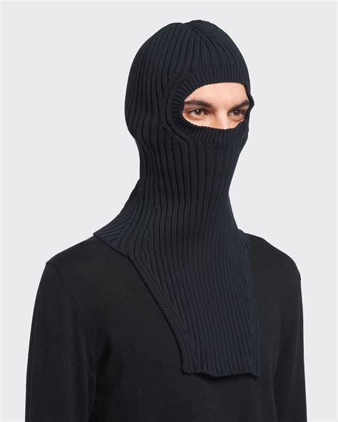 maschera prada|Black Technical Fabric Ski Mask .